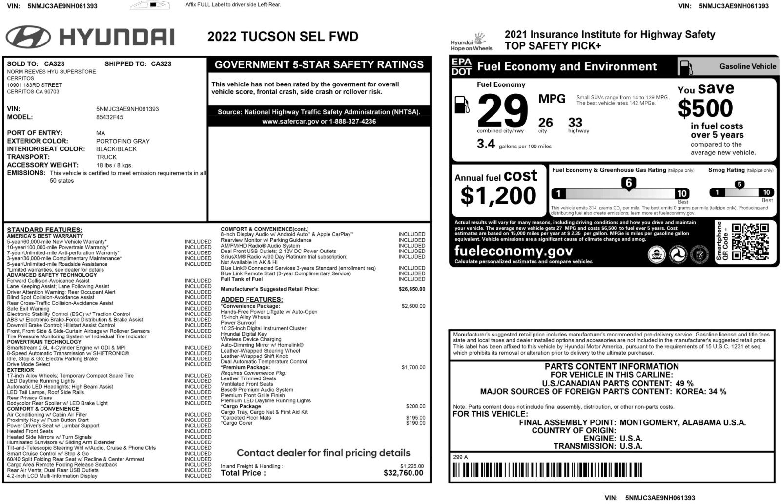 Used 2022 Hyundai Tucson SEL w/ Convenience + Premium Package image 52