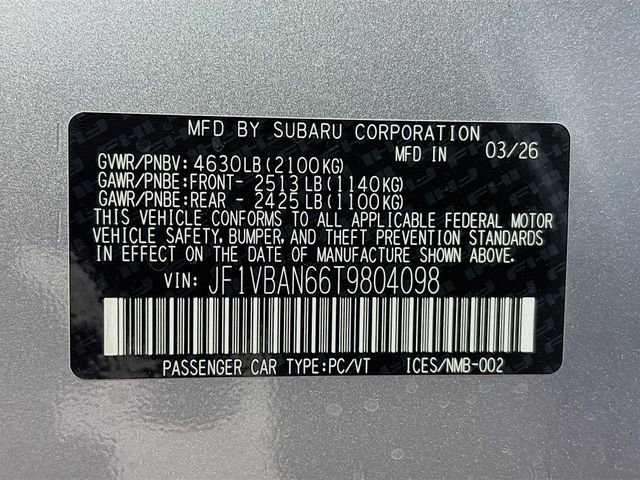 New 2026 Subaru WRX Limited image 32