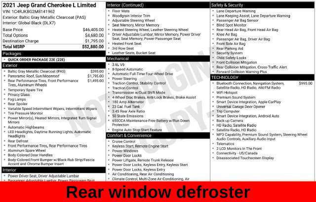 Used 2021 Jeep Grand Cherokee L Limited AWD/4WD image 33