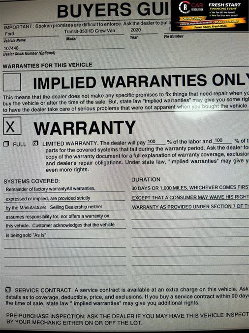 Used 2020 Ford Transit 350 148 High Roof AWD image 10