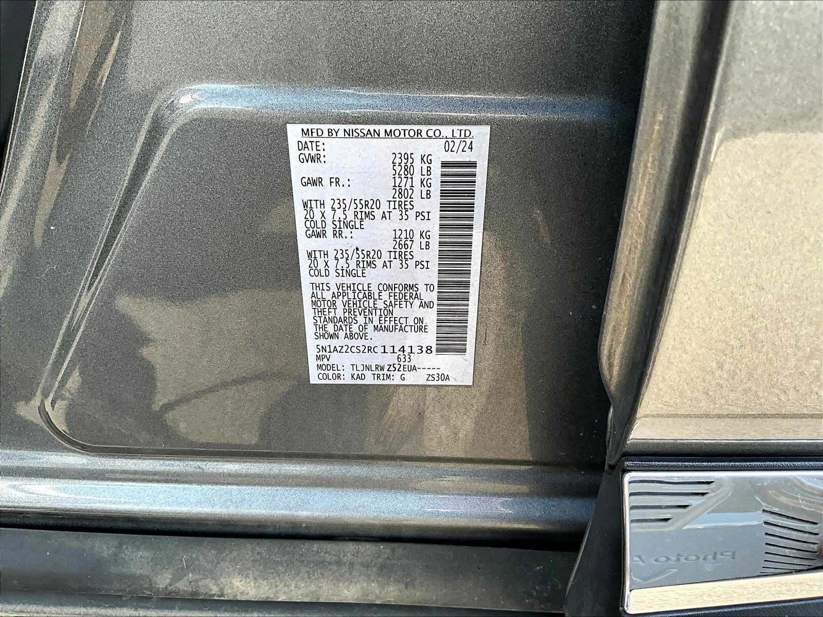 Used 2024 Nissan Murano SL w/ Cargo Package AWD/4WD image 19