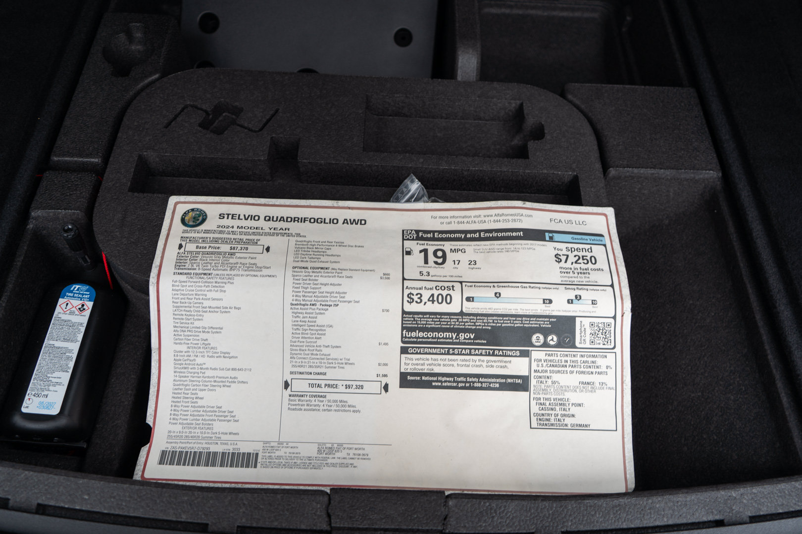 Used 2024 Alfa Romeo Stelvio Quadrifoglio w/ Active Assist Plus Package AWD/4WD image 35