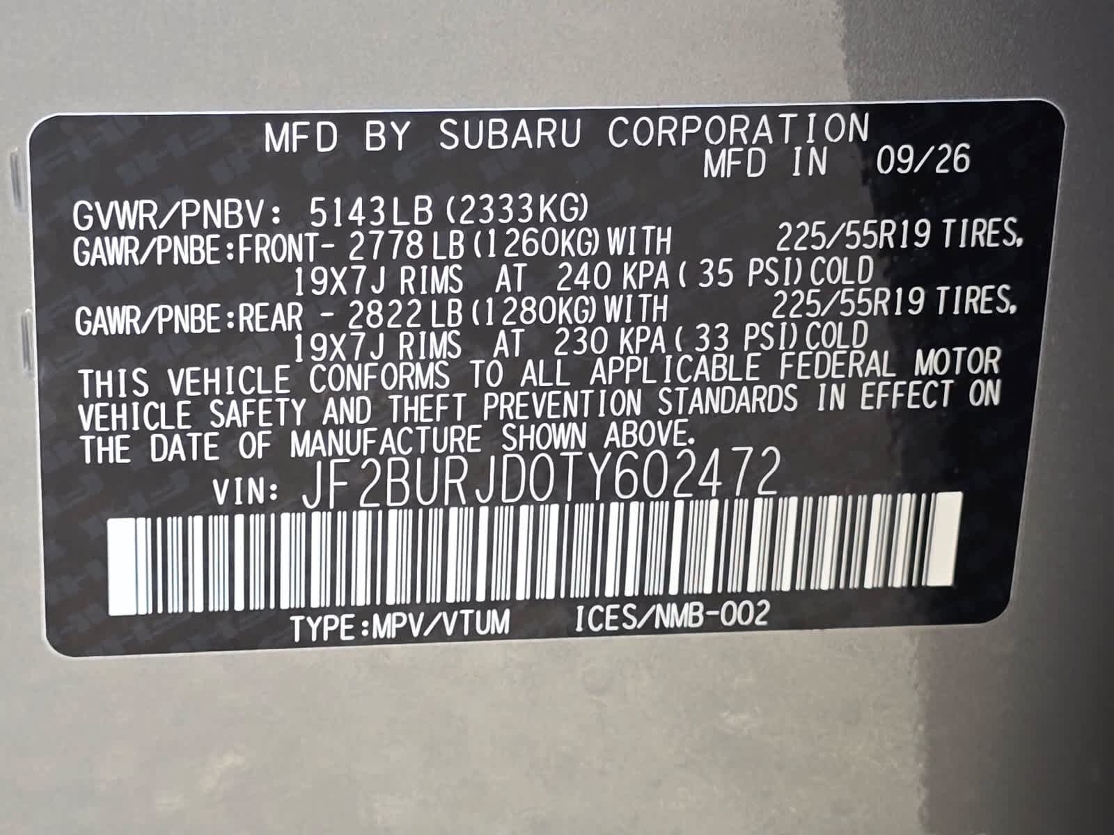 New 2026 Subaru Outback Touring XT AWD/4WD image 33