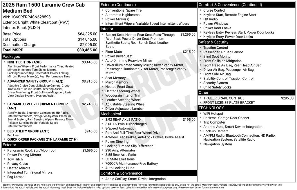 Used 2025 RAM 1500 Laramie w/ Night Edition AWD/4WD image 38