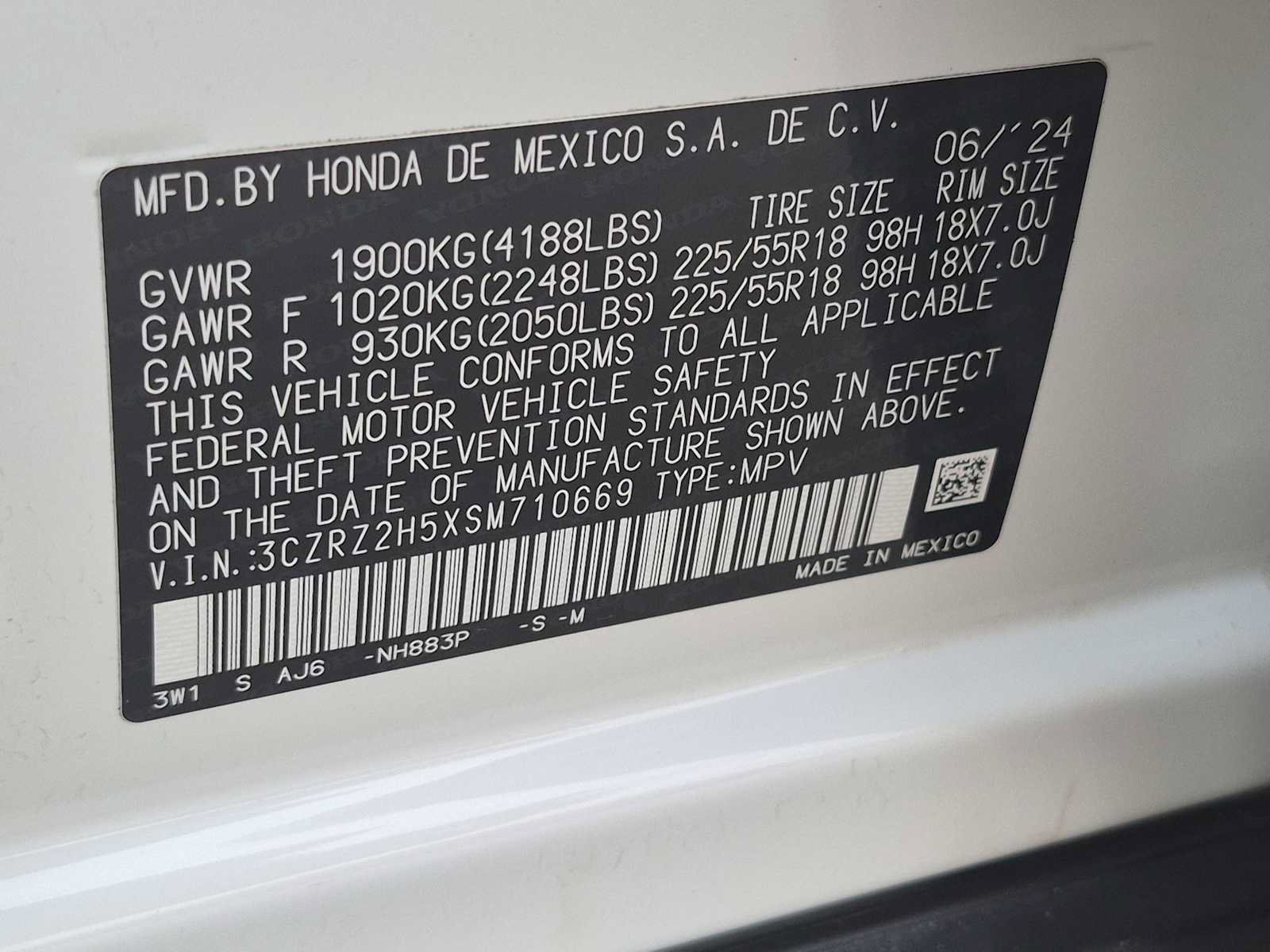 Certified 2025 Honda HR-V Sport image 31