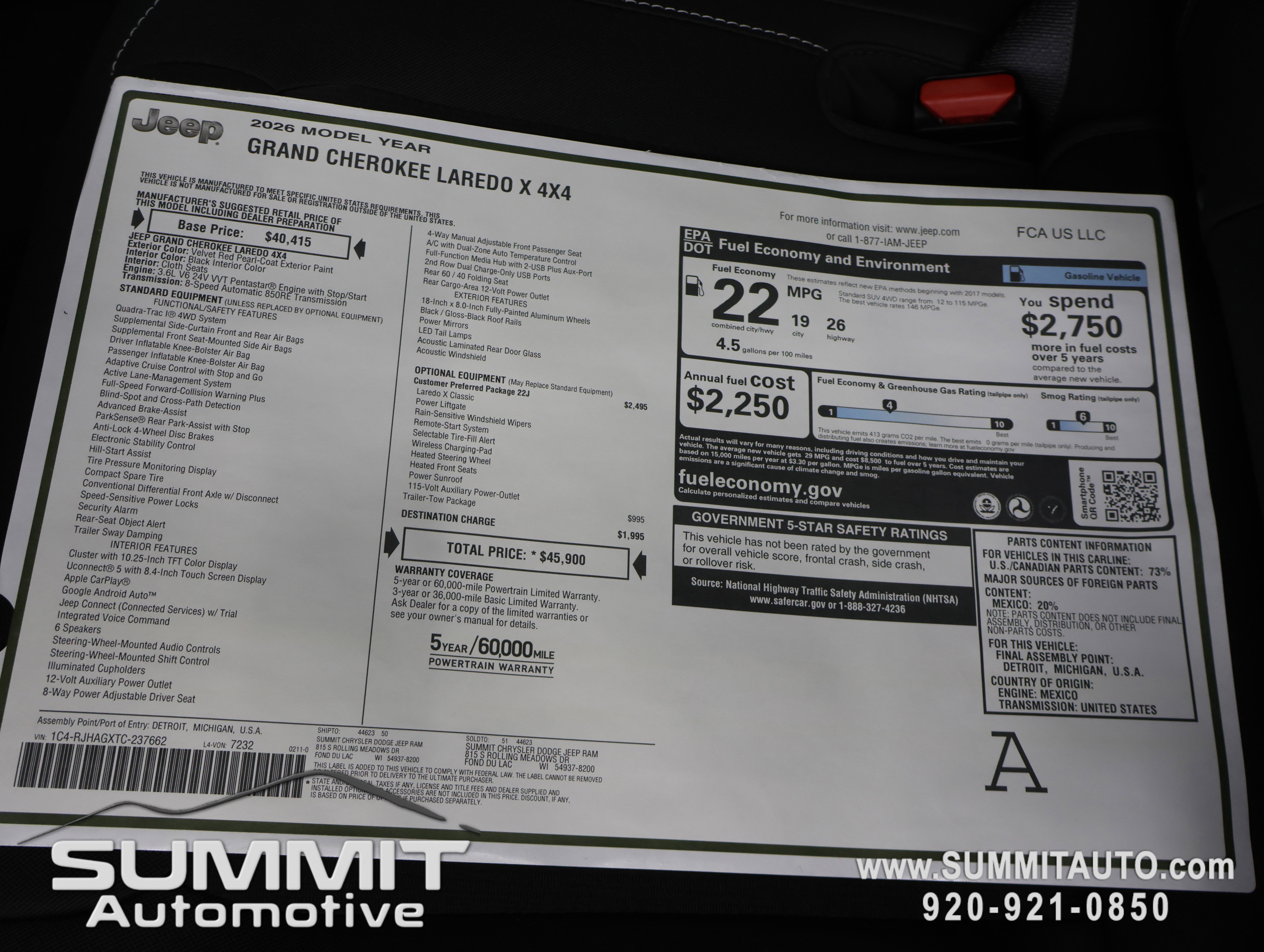 New 2026 Jeep Grand Cherokee Laredo X image 36