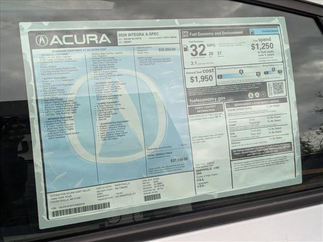 New 2026 Acura Integra A-Spec FWD image 18