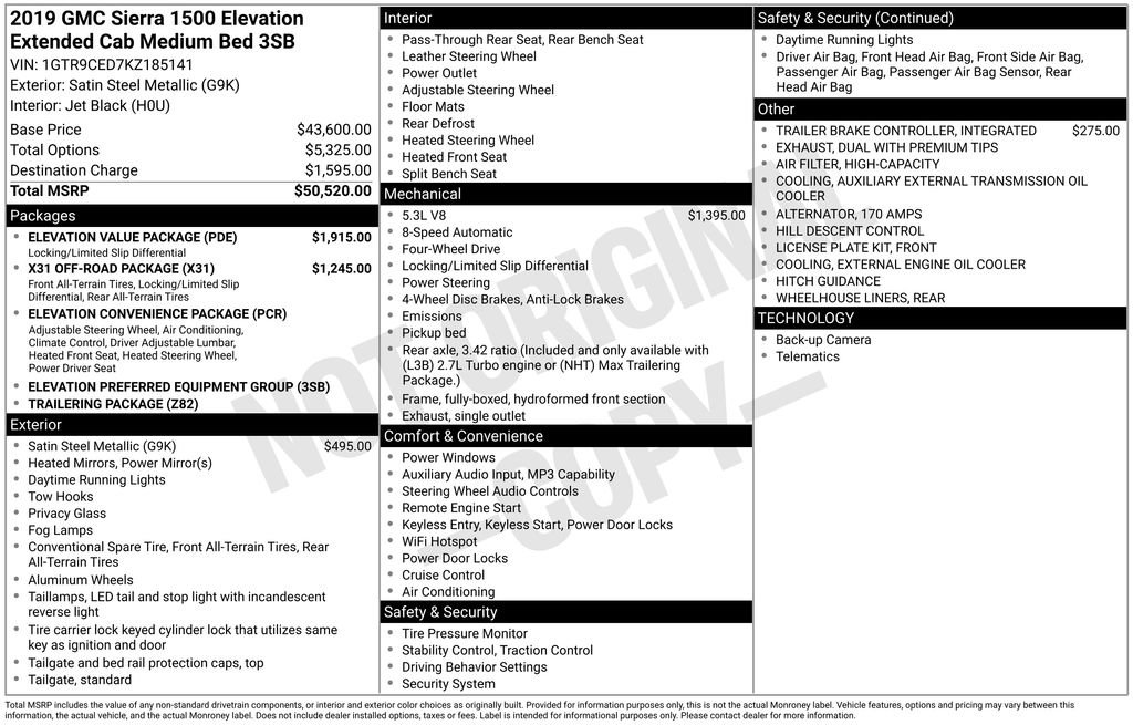 Used 2019 GMC Sierra 1500 Elevation w/ Elevation Value Package image 40