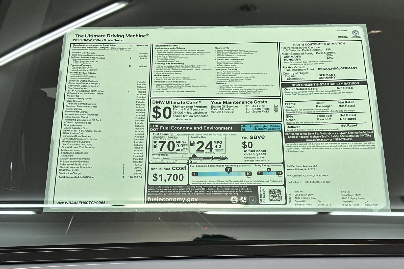New 2026 BMW 750e xDrive w/ Premium Package AWD/4WD image 29