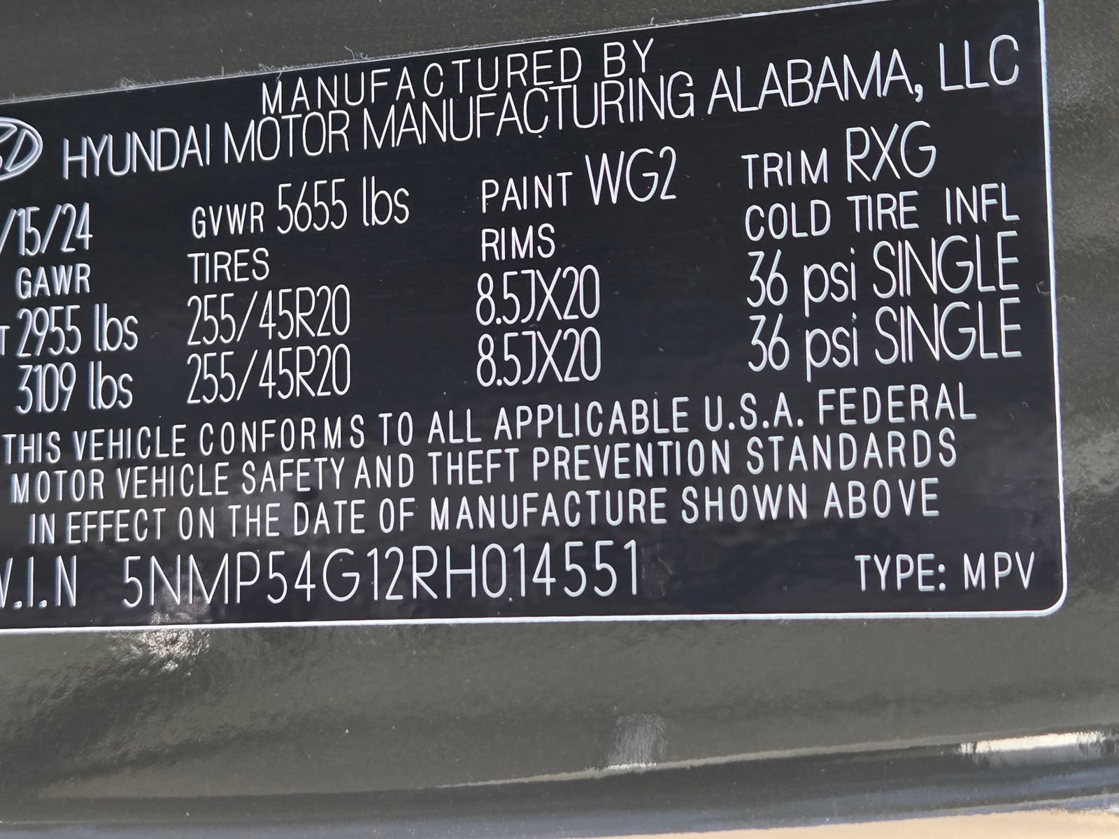 Certified 2024 Hyundai Santa Fe Calligraphy FWD image 13