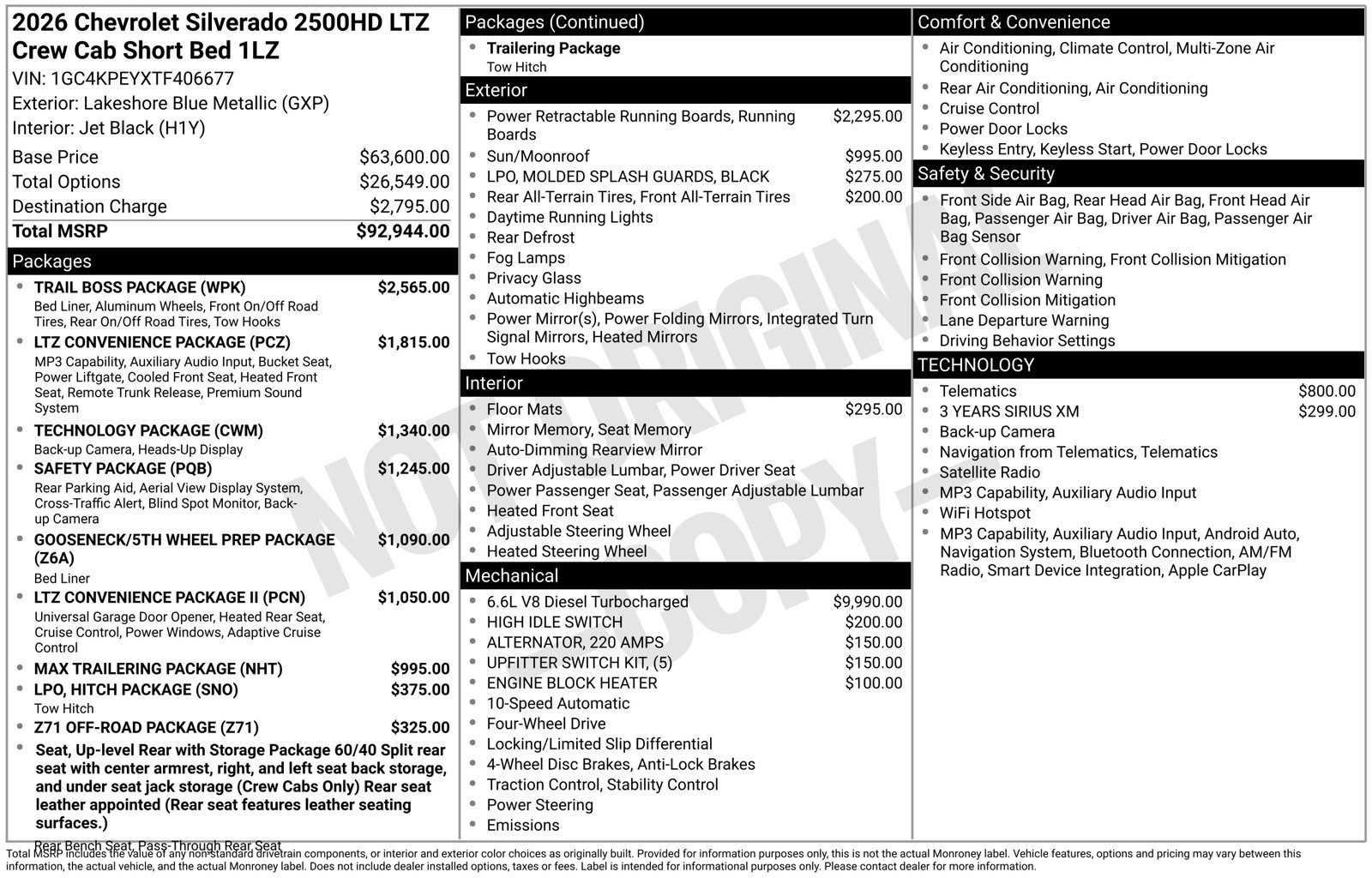 New 2026 Chevrolet Silverado 2500 LTZ w/ Trail Boss Package AWD/4WD image 5