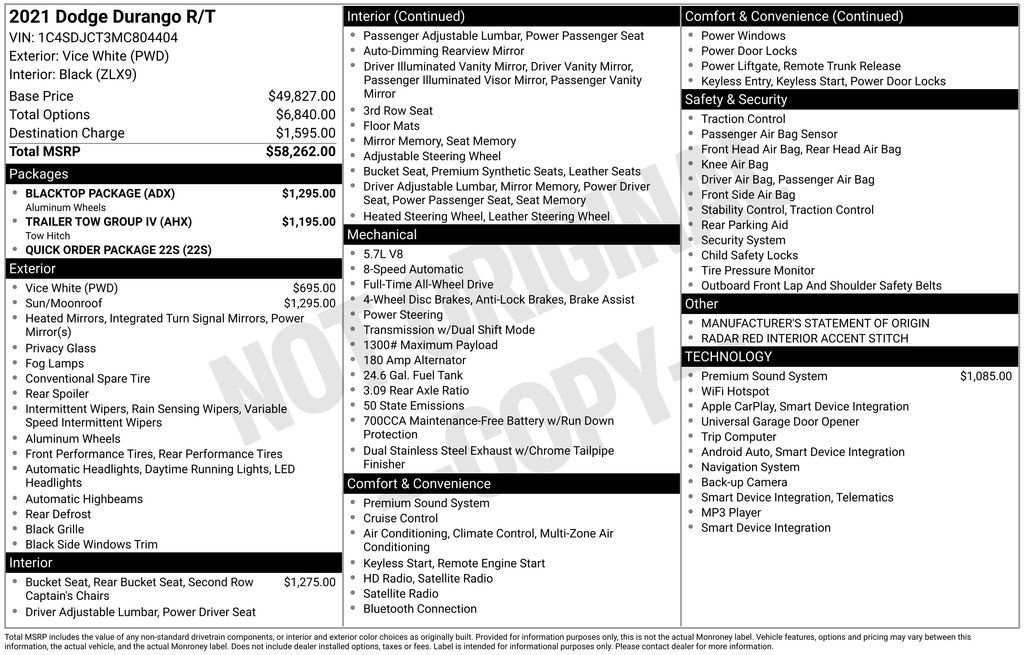 Certified 2021 Dodge Durango R/T w/ Blacktop Package image 45