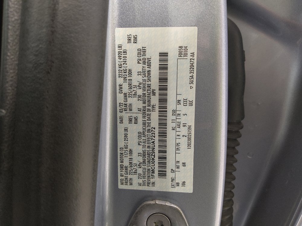 Used 2022 Ford Escape SEL w/ Technology Package FWD image 33