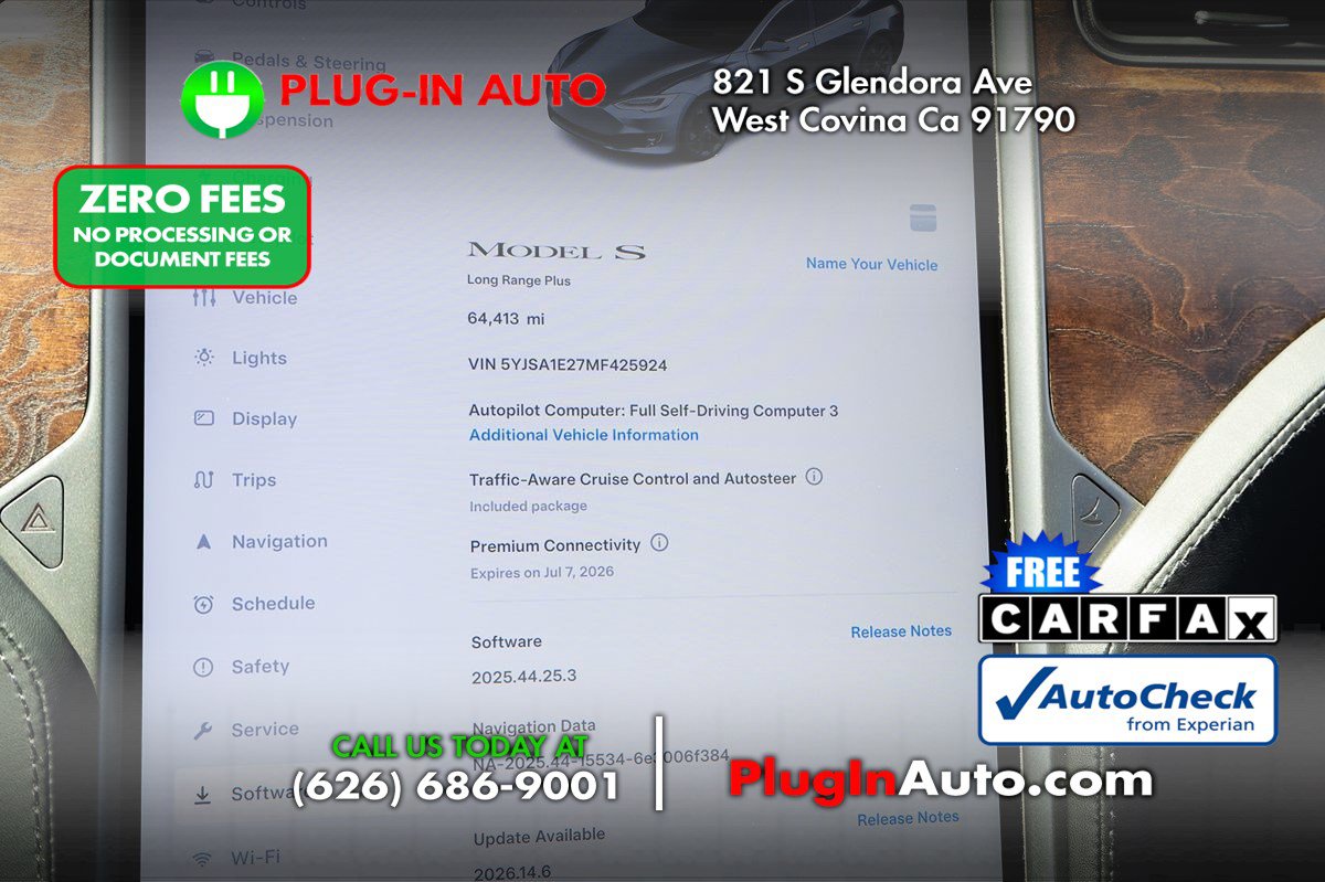 Used 2021 Tesla Model S Long Range Plus AWD/4WD image 2