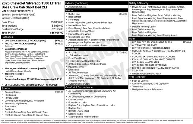 Used 2025 Chevrolet Silverado 1500 LT Trail Boss w/ LPO, Dark Essentials Package image 20