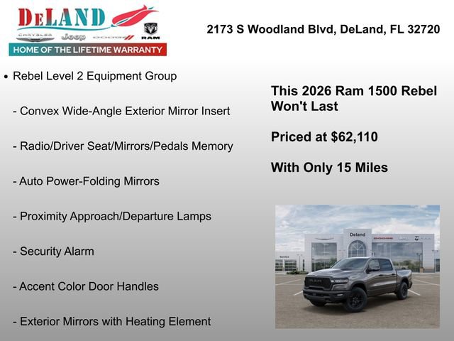 New 2026 RAM 1500 Rebel w/ Rebel Level 2 Equipment Group image 25