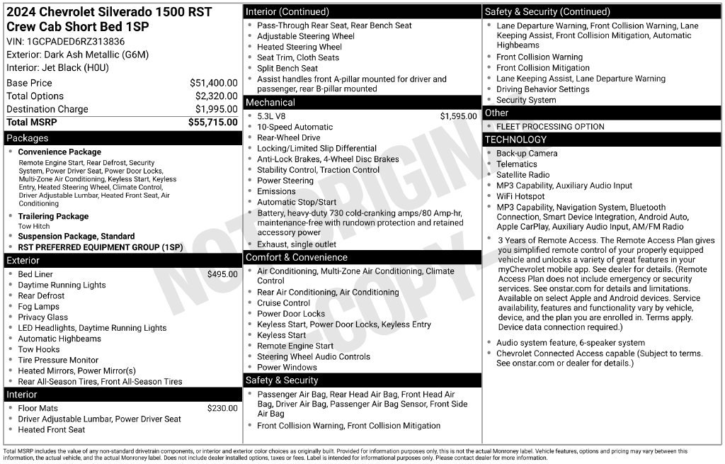 Used 2024 Chevrolet Silverado 1500 RST RWD image 52
