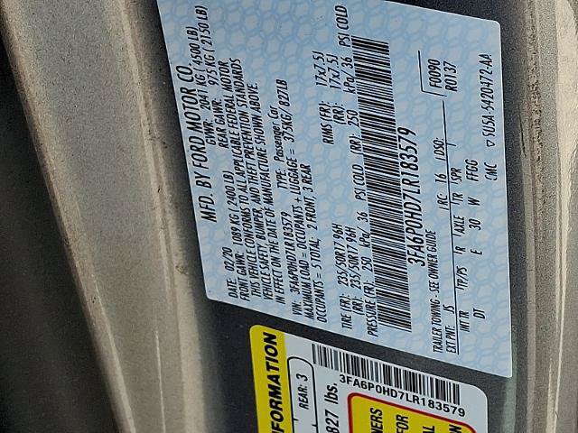Certified 2020 Ford Fusion SE FWD image 26