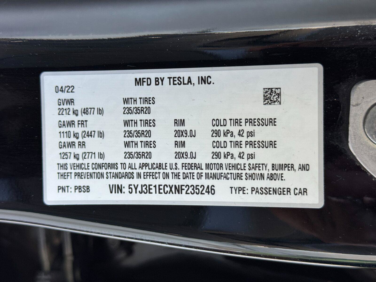 Used 2022 Tesla Model 3 Performance AWD/4WD image 46