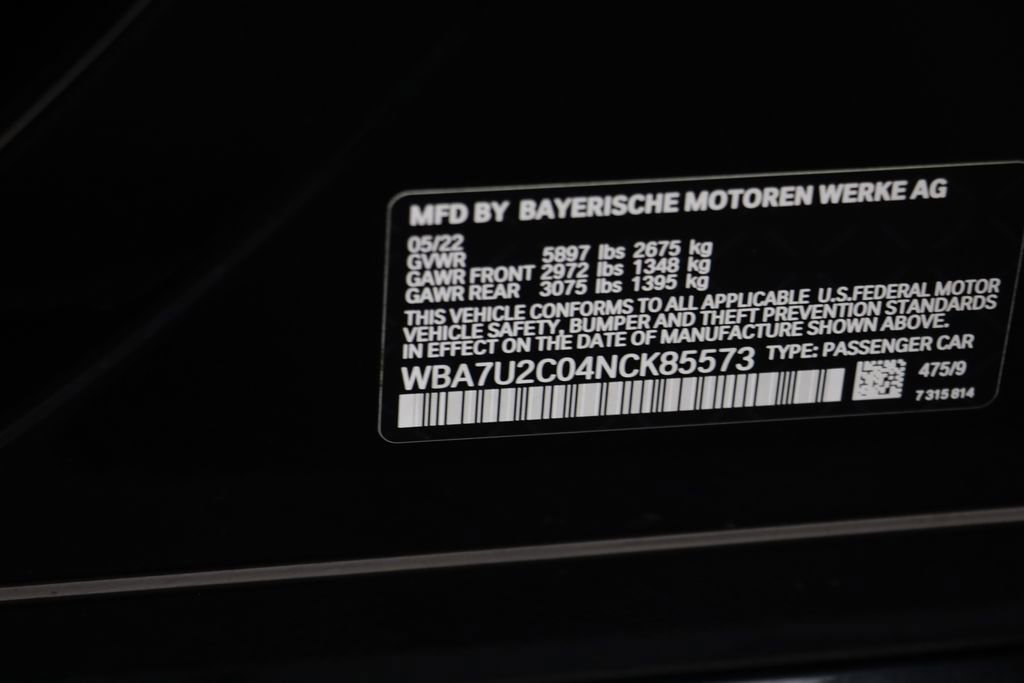 Certified 2022 BMW 750i xDrive w/ Autobahn Package AWD/4WD image 25