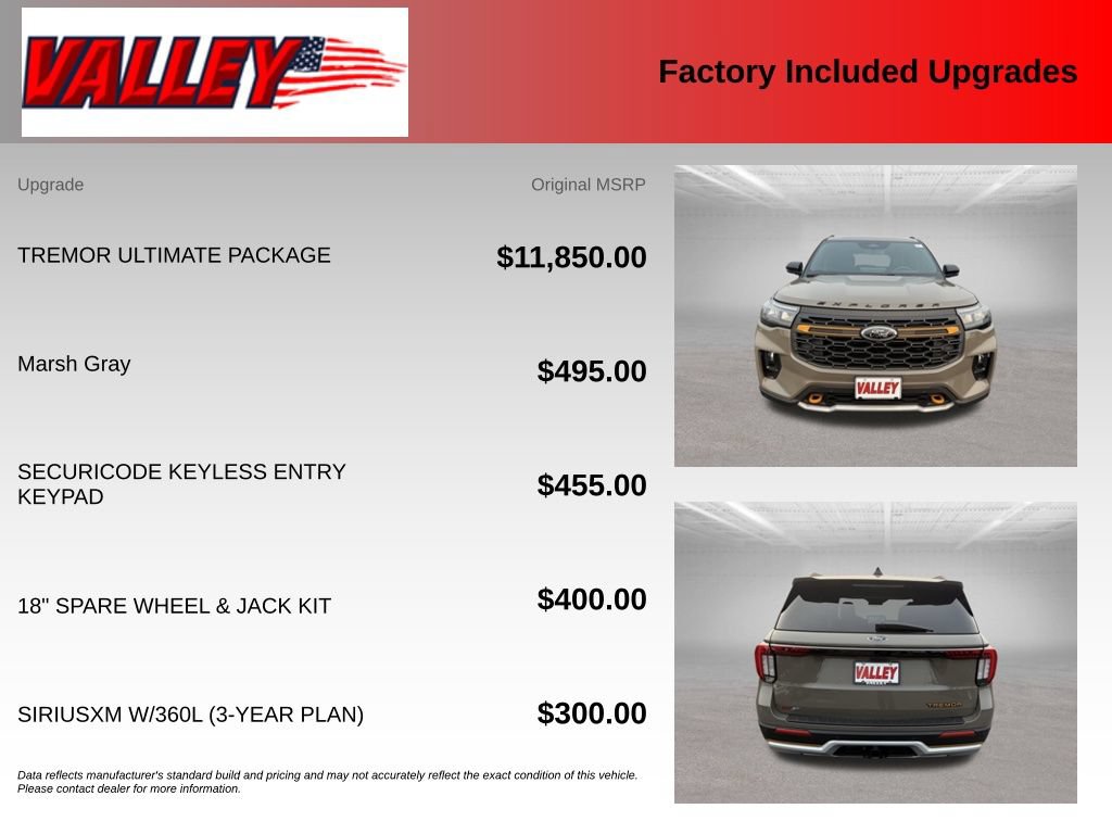 New 2026 Ford Explorer Tremor w/ Tremor Ultimate Package AWD/4WD image 4