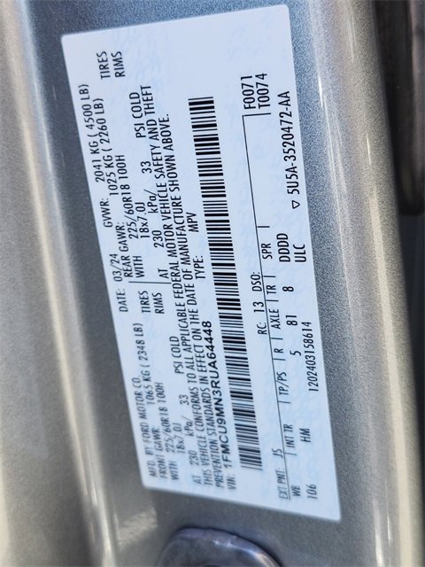 Certified 2024 Ford Escape ST-Line w/ Tech Pack #1 image 32