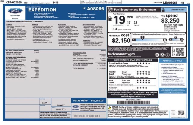 Used 2020 Ford Expedition XLT w/ Equipment Group 202A AWD/4WD image 18