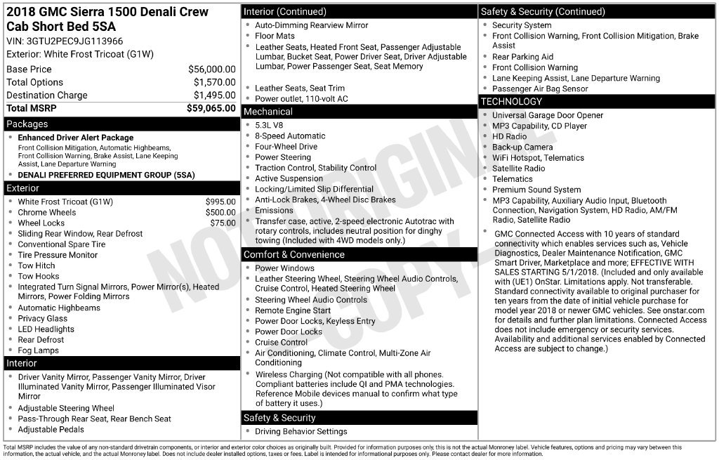Used 2018 GMC Sierra 1500 Denali AWD/4WD image 10