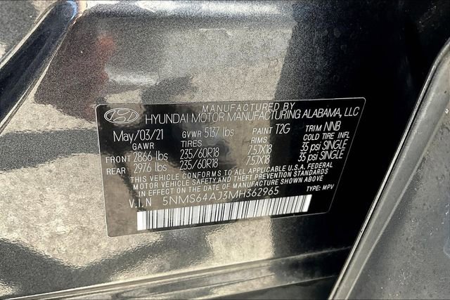 Used 2021 Hyundai Santa Fe SEL w/ Convenience Package FWD image 15