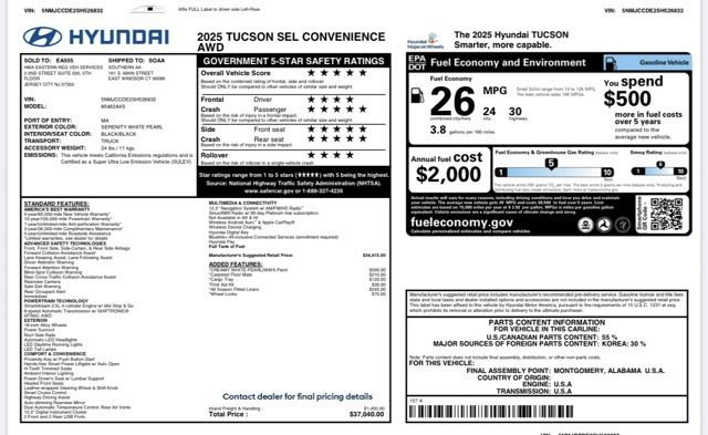 Used 2025 Hyundai Tucson SEL image 28