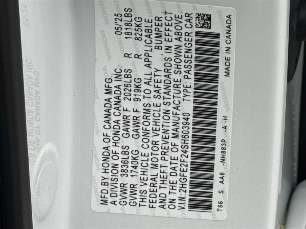 Certified 2025 Honda Civic LX image 31