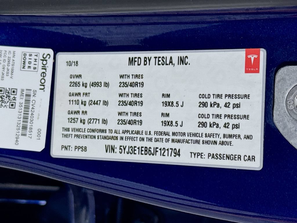 Used 2018 Tesla Model 3 Long Range AWD/4WD image 32