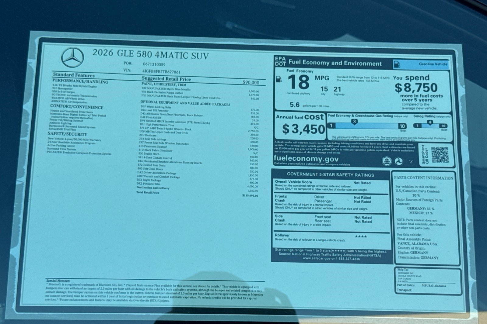 New 2026 Mercedes-Benz GLE 580 4MATIC image 31
