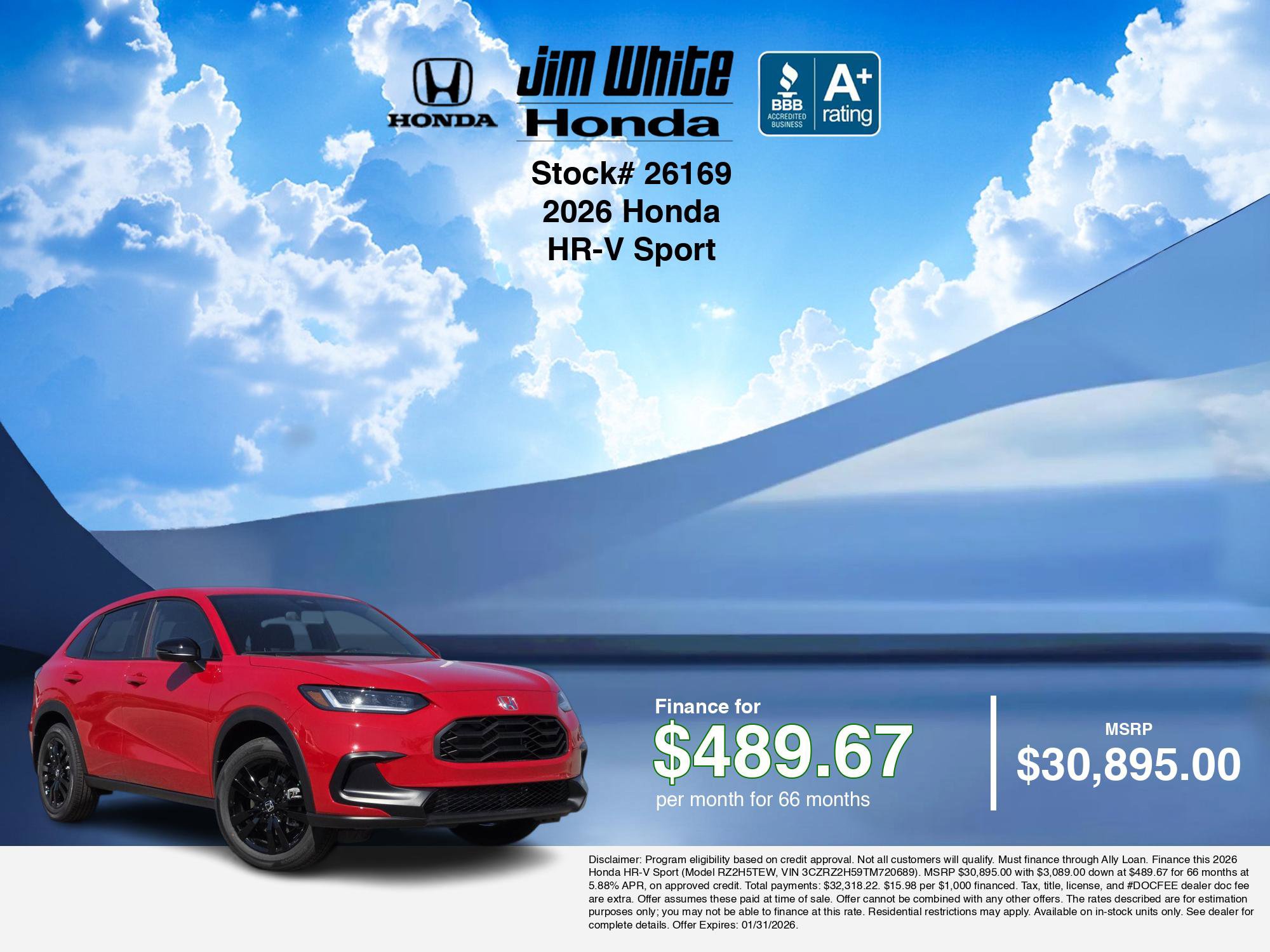 Used 2026 Honda HR-V Sport image 6