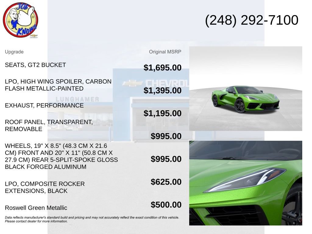 New 2026 Chevrolet Corvette Stingray Preferred Cpe w/ Battery Protection Package image 5