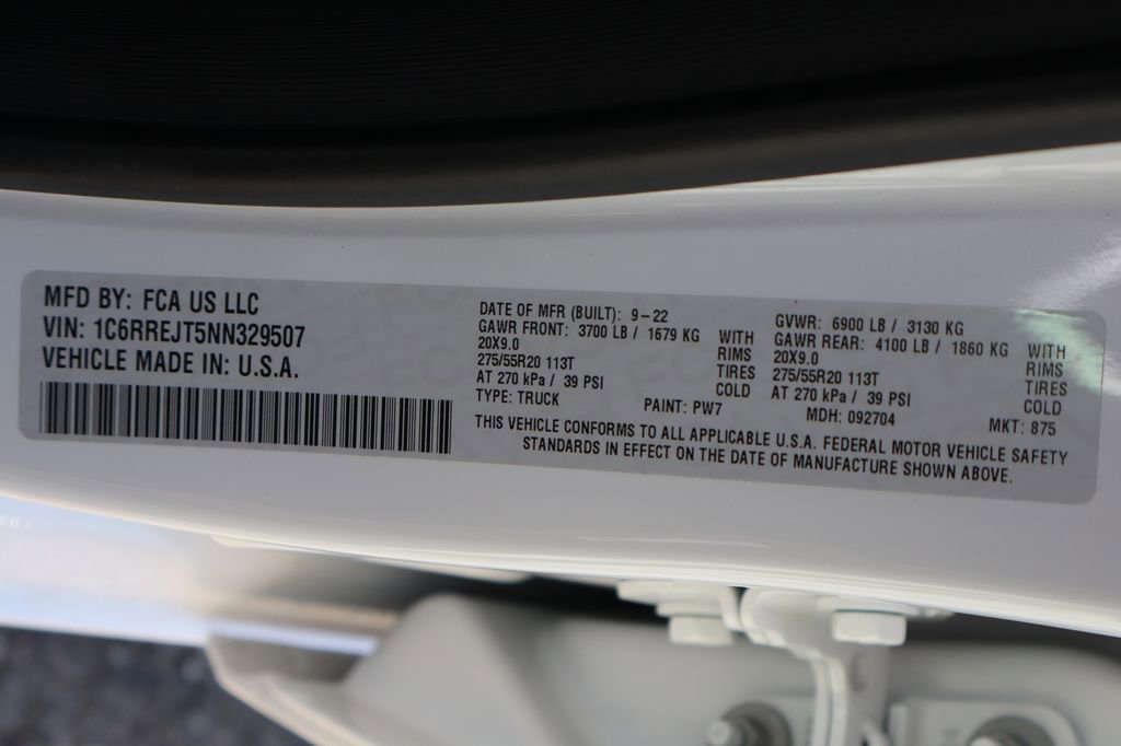 Used 2022 RAM 1500 Laramie w/ G/T Package RWD image 57