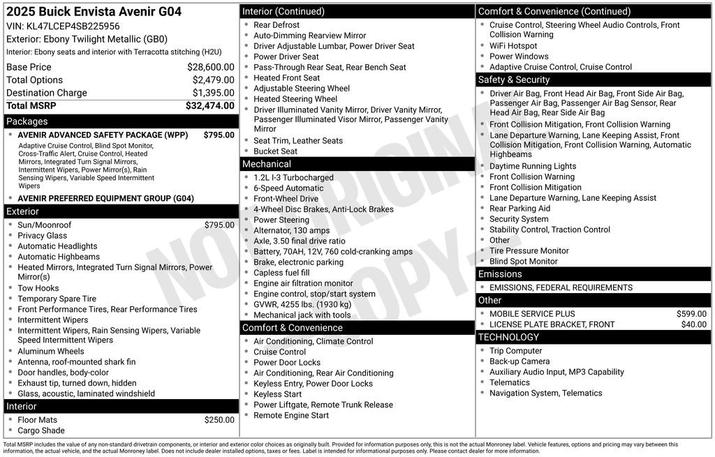 Certified 2025 Buick Envista Avenir image 43