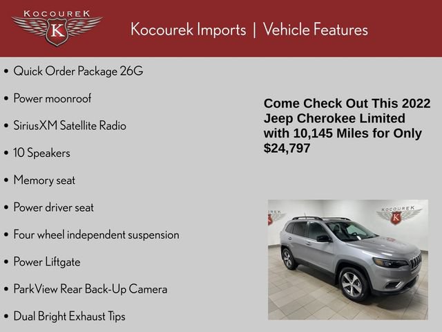 Used 2022 Jeep Cherokee Limited w/ Trailer Tow Group AWD/4WD image 4