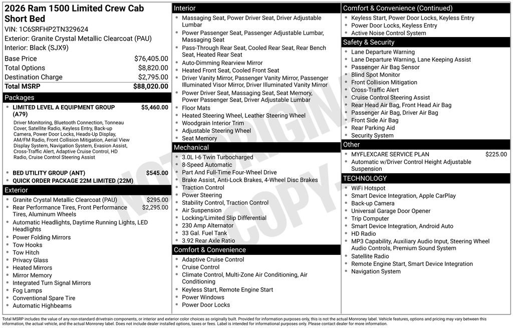 New 2026 RAM 1500 Limited AWD/4WD image 36