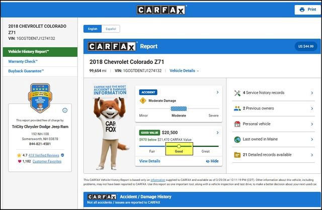 Used 2018 Chevrolet Colorado Z71 image 13