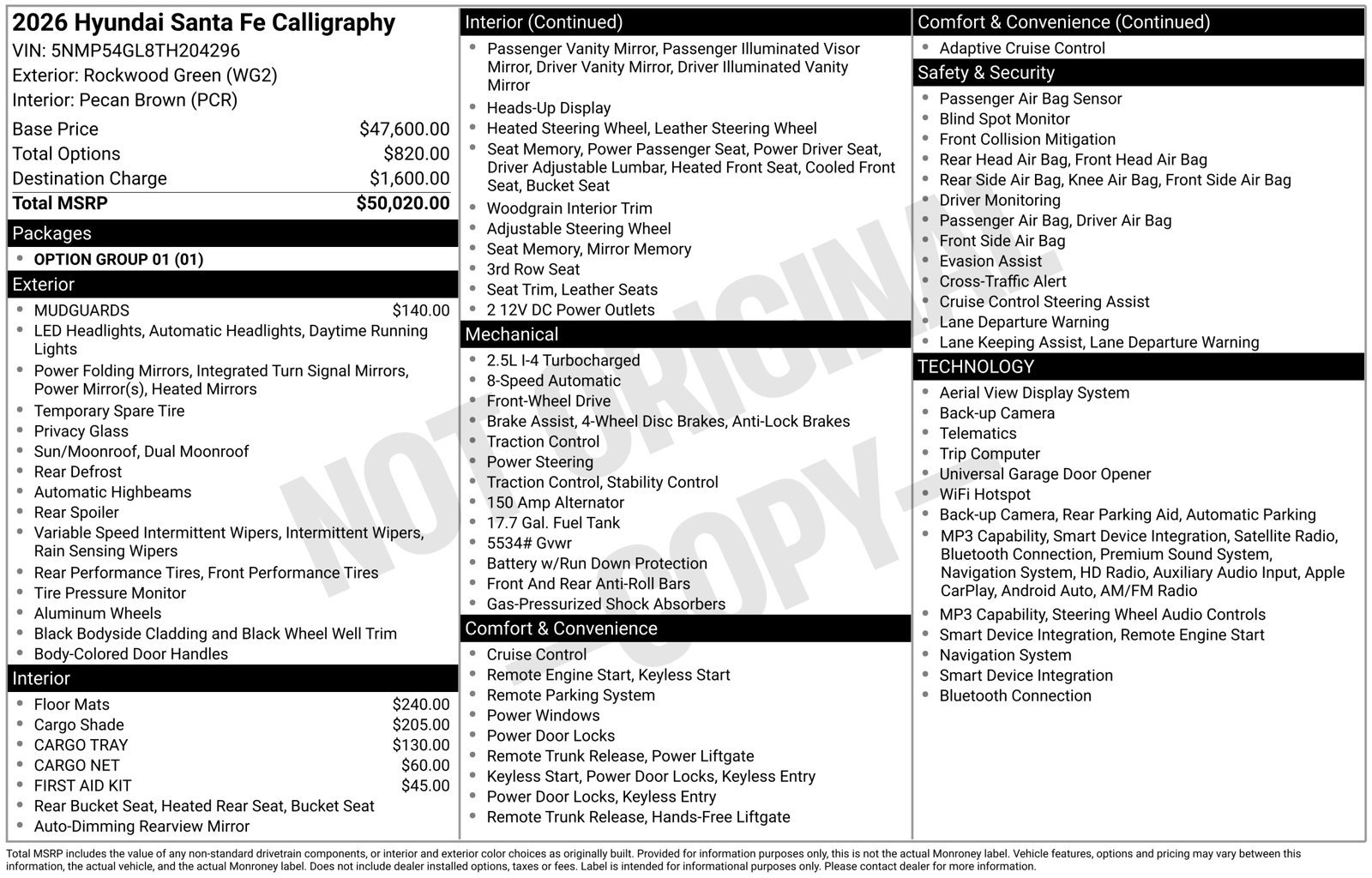New 2026 Hyundai Santa Fe Calligraphy FWD image 27