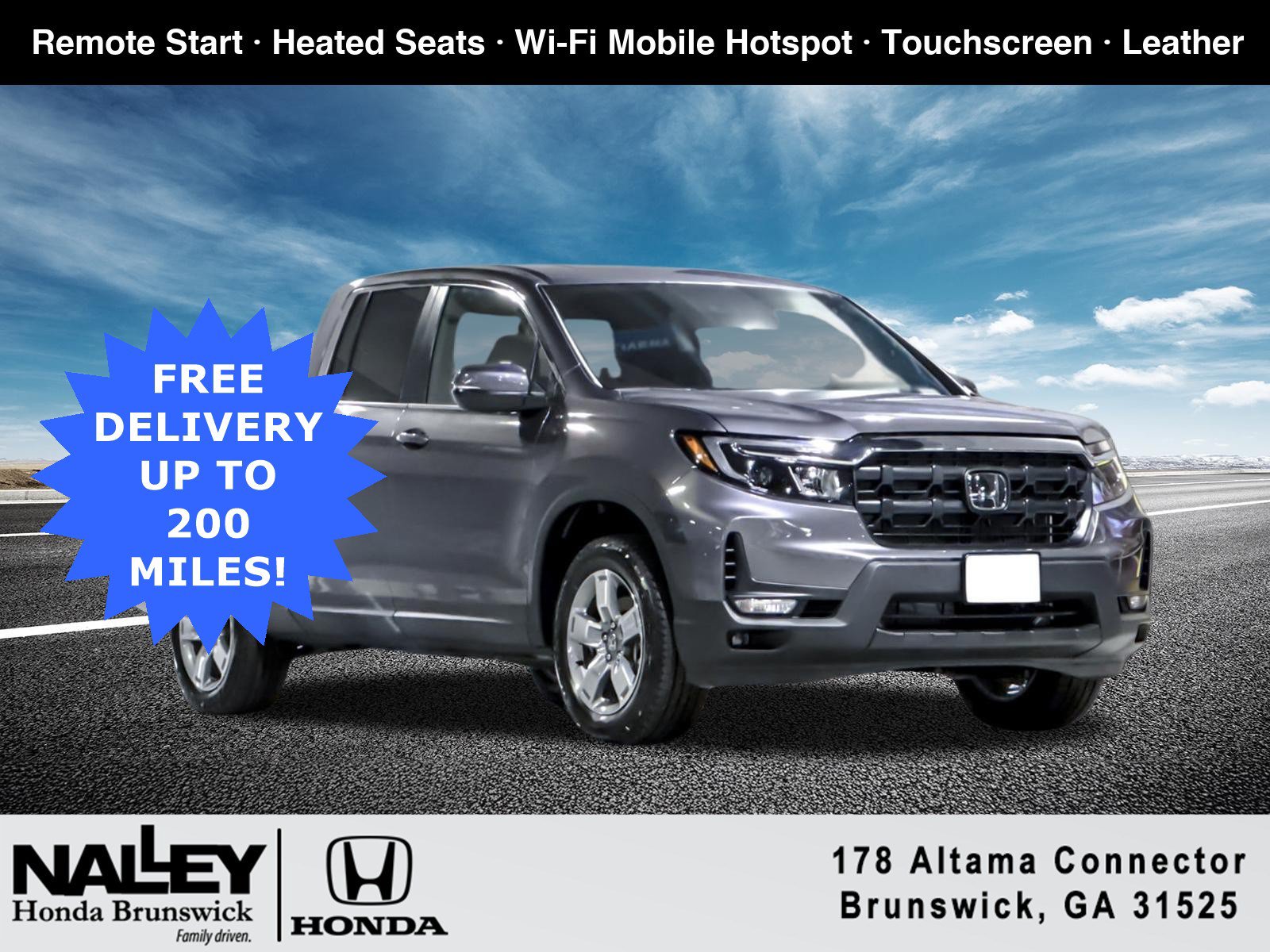 New 2026 Honda Ridgeline RTL