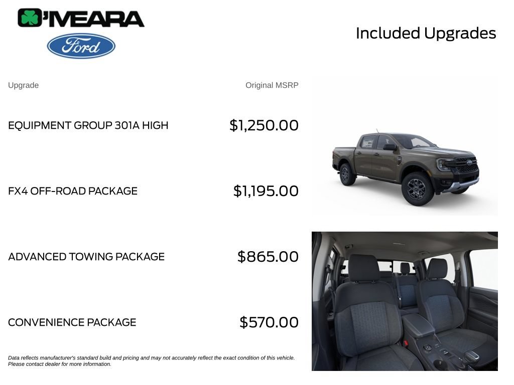 New 2026 Ford Ranger XLT w/ Equipment Group 301A High AWD/4WD image 4