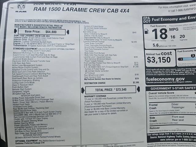 New 2026 RAM 1500 Laramie w/ Laramie Preferred Package image 18