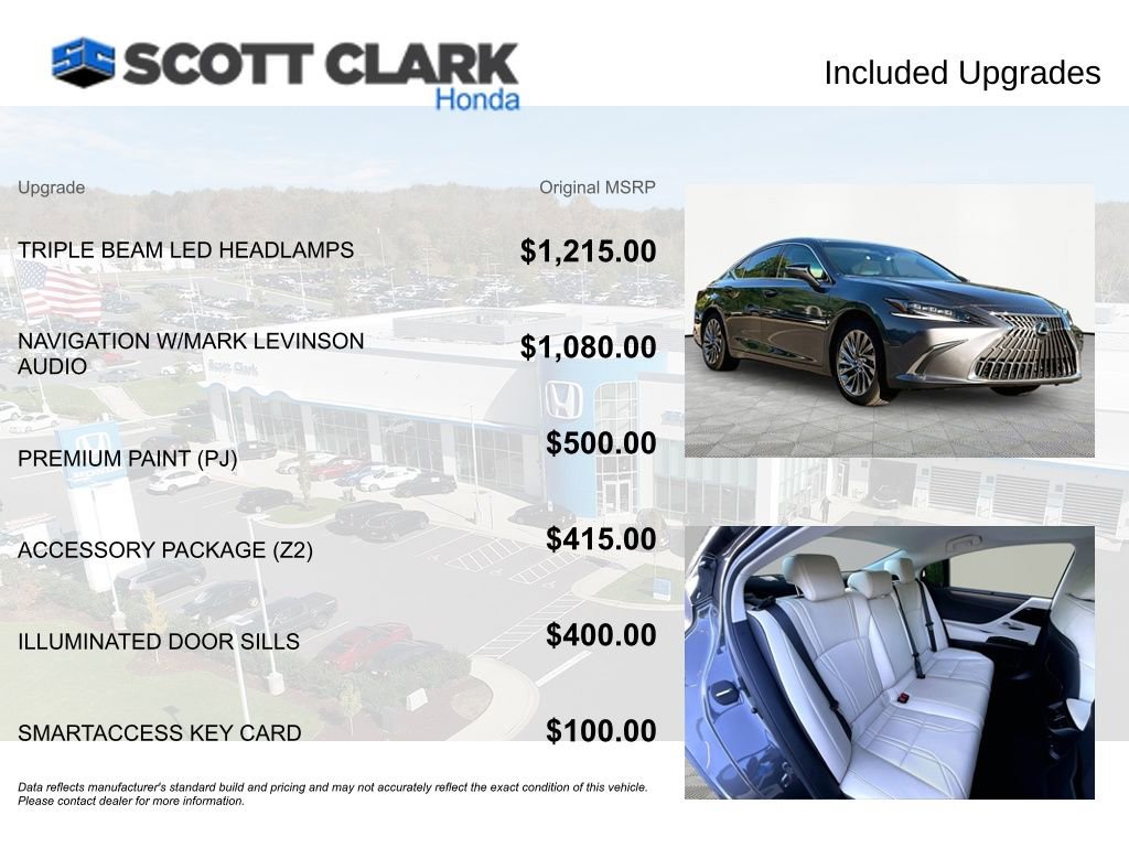 Used 2024 Lexus ES 300h Ultra Luxury w/ Accessory Package (Z2) FWD image 8