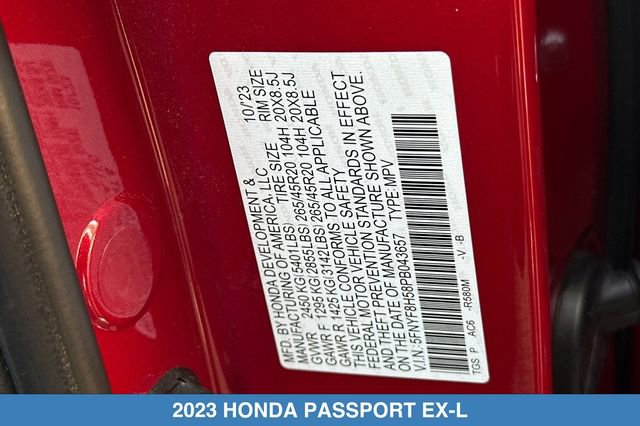Certified 2023 Honda Passport EX-L image 33