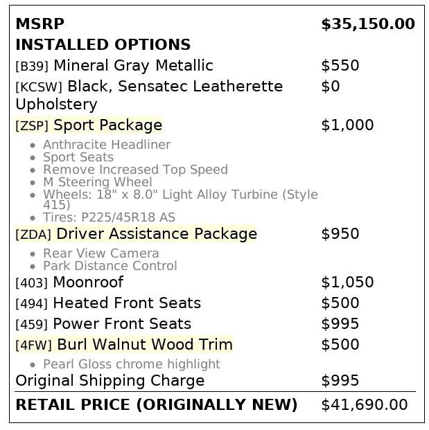 Used 2016 BMW 320i xDrive Sedan w/ Sport Package AWD/4WD image 30