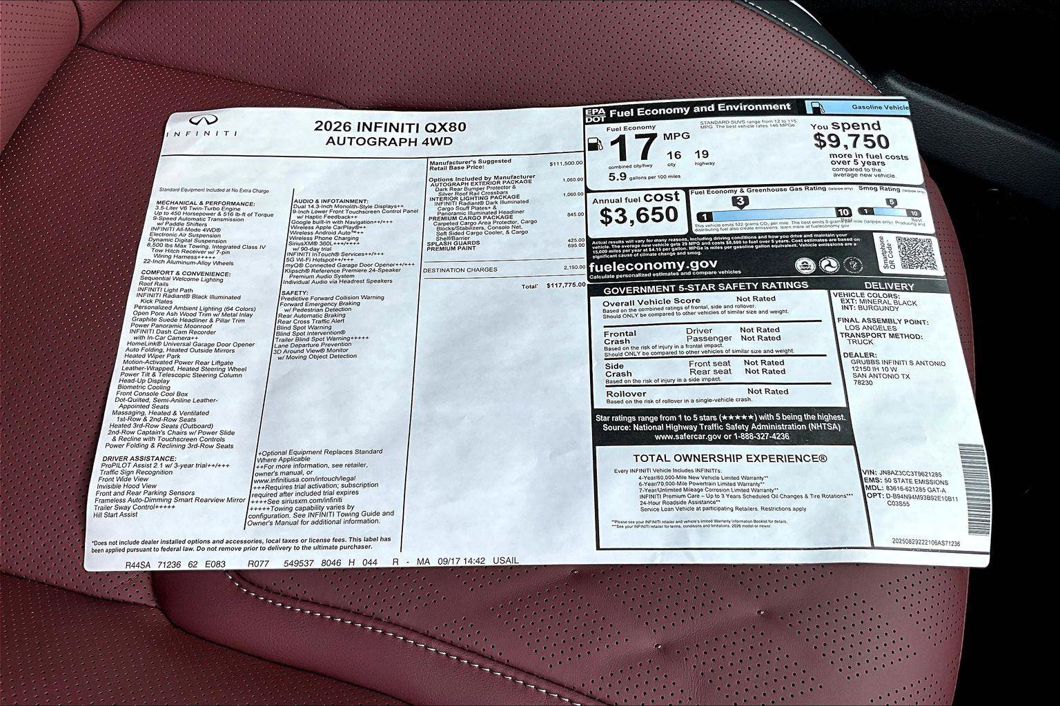 New 2026 INFINITI QX80 Autograph image 20