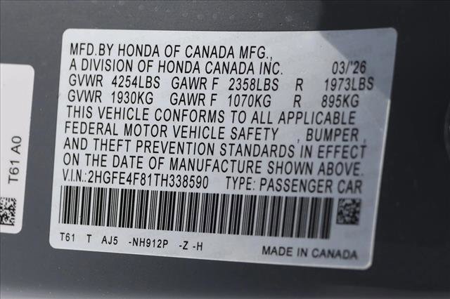 New 2026 Honda Civic Sport Touring image 25