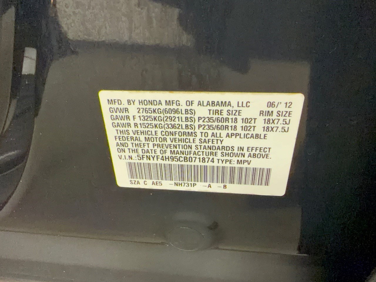Used 2012 Honda Pilot Touring image 31